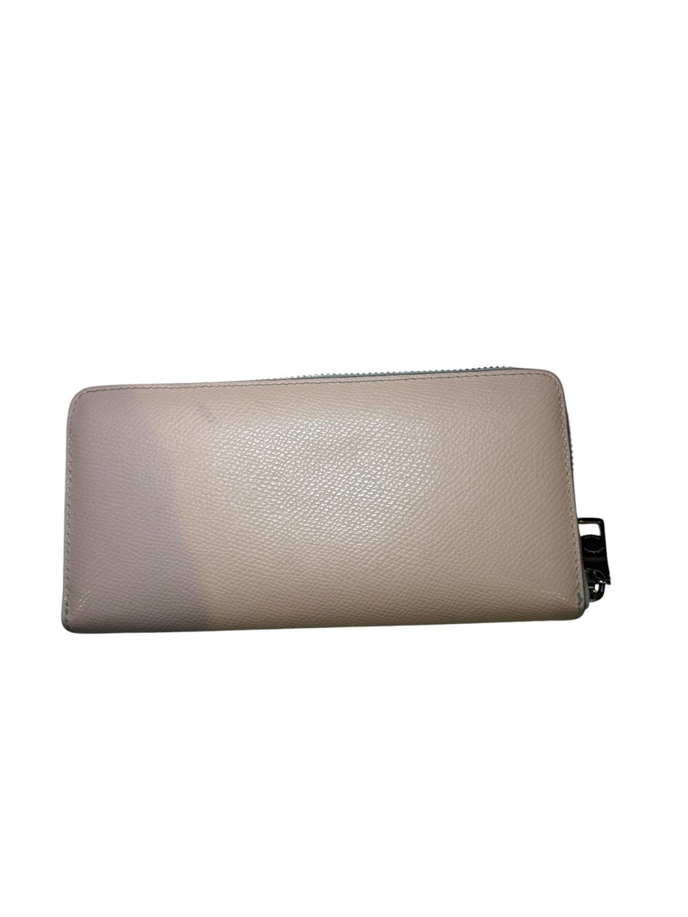 Coach Accordion Zip Wallet in Colorblock Pebble Leather - Pink / Light Gray - Picture 2 of 13